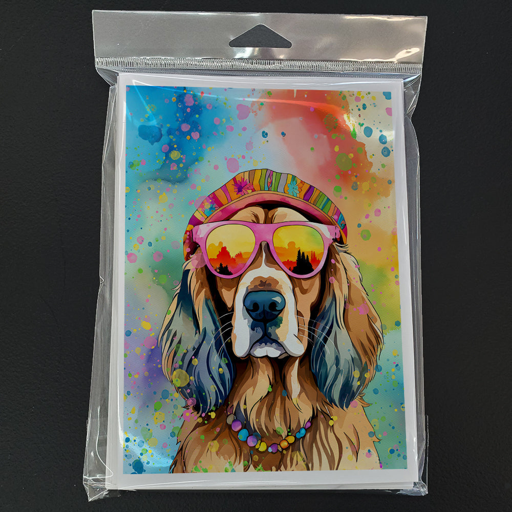 Cocker Spaniel Hippie Dawg Greeting Cards Pack of 8 Blank Cards with Envelopes Whimsical A7 Size 5x7