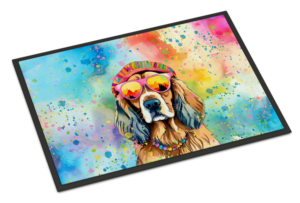 Cocker Spaniel Hippie Dawg Doormat Indoor Outdoor 24H X 36W Front Door Mat Rugs for Entryway, Non Slip Washable Low Pile,