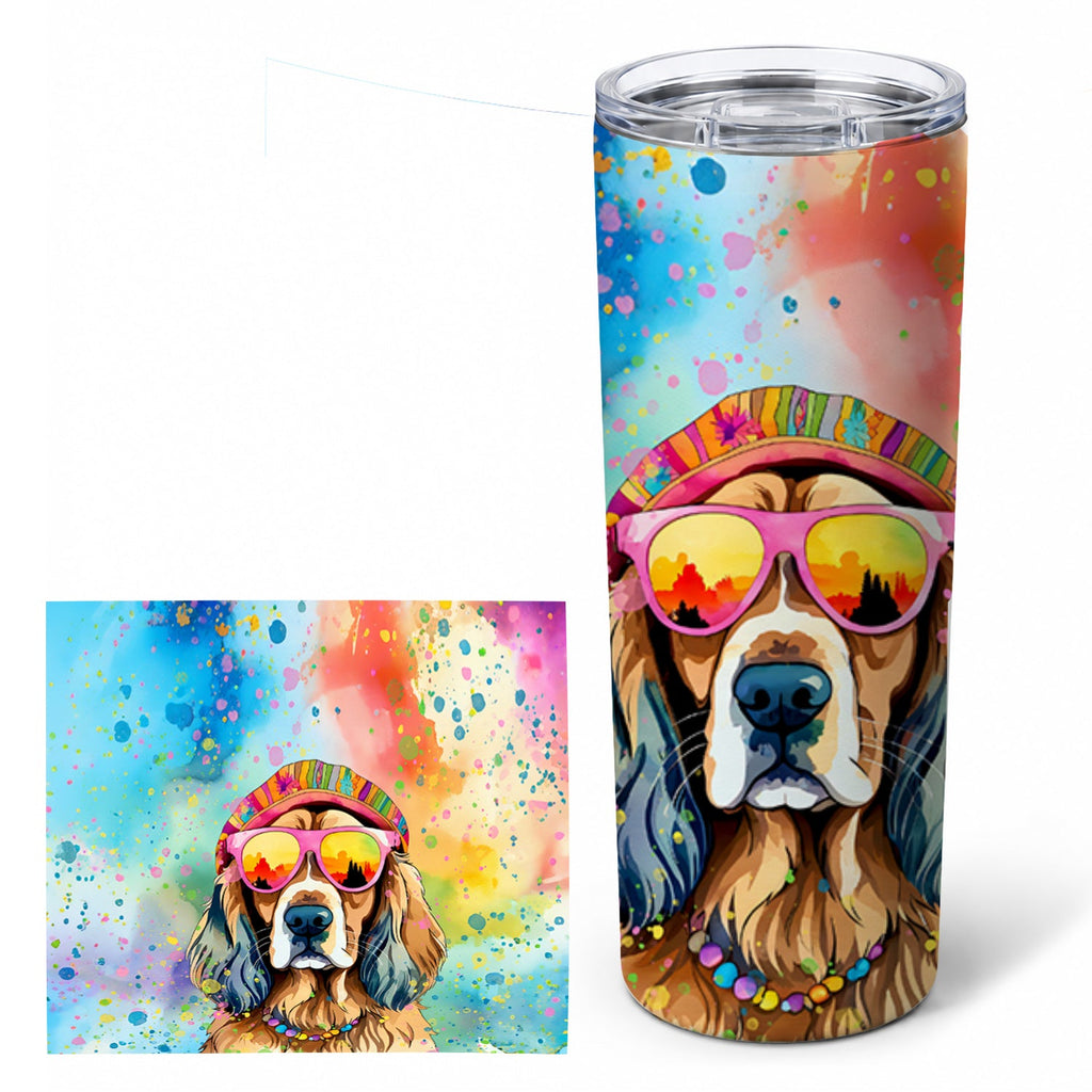 Cocker Spaniel Hippie Dawg Stainless Steel Skinny Tumbler 20 oz Vacuum Double Walled Reusable Insulated Travel Cup