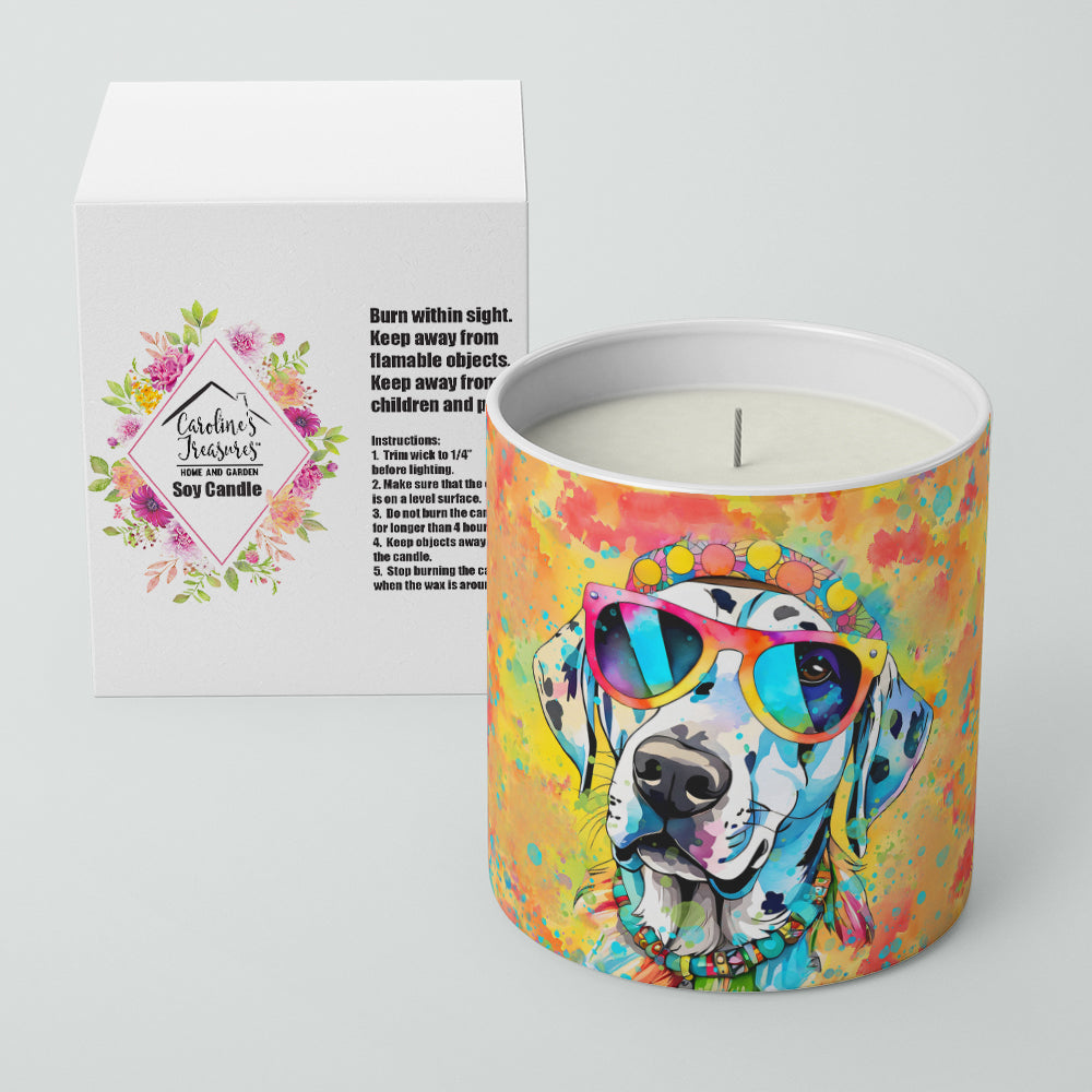 Dalmatian Hippie Dawg Decorative Soy Candle Nature Soy Wax Essential Oil Home Decor Ideal for Bedroom Kitchen Bath Office Gift, 10 oz