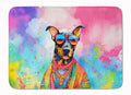 Doberman Pinscher Hippie Dawg Memory Foam Kitchen Mat Machine Washable Anti-Fatigue Cushion Comfort Bath or Kitchen Rug