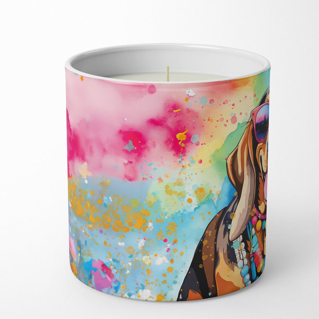 Doberman Pinscher Hippie Dawg Decorative Soy Candle Nature Soy Wax Essential Oil Home Decor Ideal for Bedroom Kitchen Bath Office Gift, 10 oz