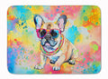 French Bulldog Hippie Dawg Memory Foam Kitchen Mat Machine Washable Anti-Fatigue Cushion Comfort Bath or Kitchen Rug