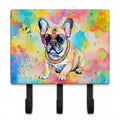 French Bulldog Hippie Dawg Leash or Key Holder Wall Hooks, Coat Rack Wall Mount, for Hanging Keys, Towels, Aprons, Leashes