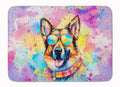 German Shepherd Hippie Dawg Memory Foam Kitchen Mat Machine Washable Anti-Fatigue Cushion Comfort Bath or Kitchen Rug