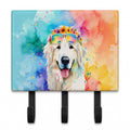 Great Pyrenees Hippie Dawg Leash or Key Holder Wall Hooks, Coat Rack Wall Mount, for Hanging Keys, Towels, Aprons, Leashes