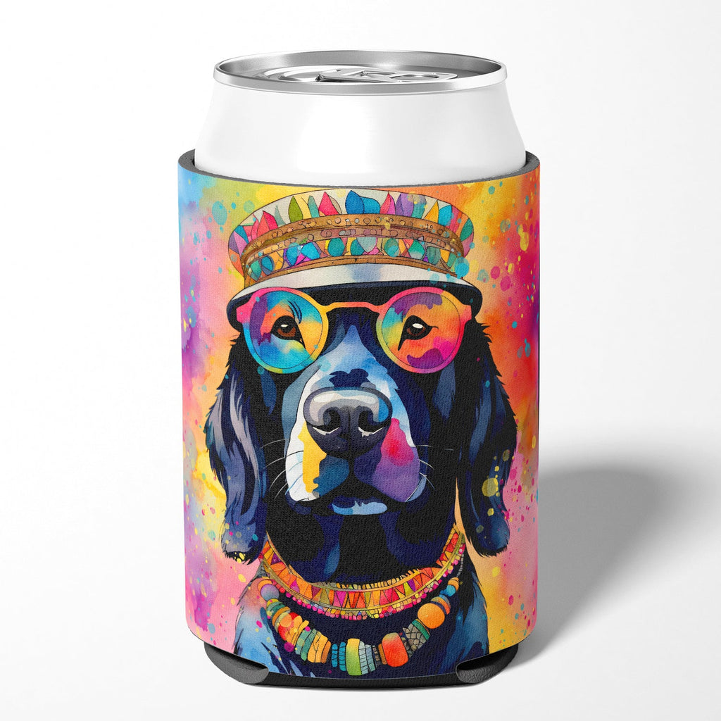 Black Labrador Hippie Dawg Can or Bottle Hugger Cooler Sleeve for Standard 12 oz Cans, Insulated Foam Beer & Soda Can Hugger Reusable