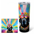 Black Labrador Hippie Dawg Stainless Steel Skinny Tumbler 20 oz Vacuum Double Walled Reusable Insulated Travel Cup