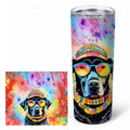 Black Labrador Hippie Dawg Stainless Steel Skinny Tumbler 20 oz Vacuum Double Walled Reusable Insulated Travel Cup
