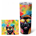 Scottish Terrier Hippie Dawg Stainless Steel Skinny Tumbler 20 oz Vacuum Double Walled Reusable Insulated Travel Cup