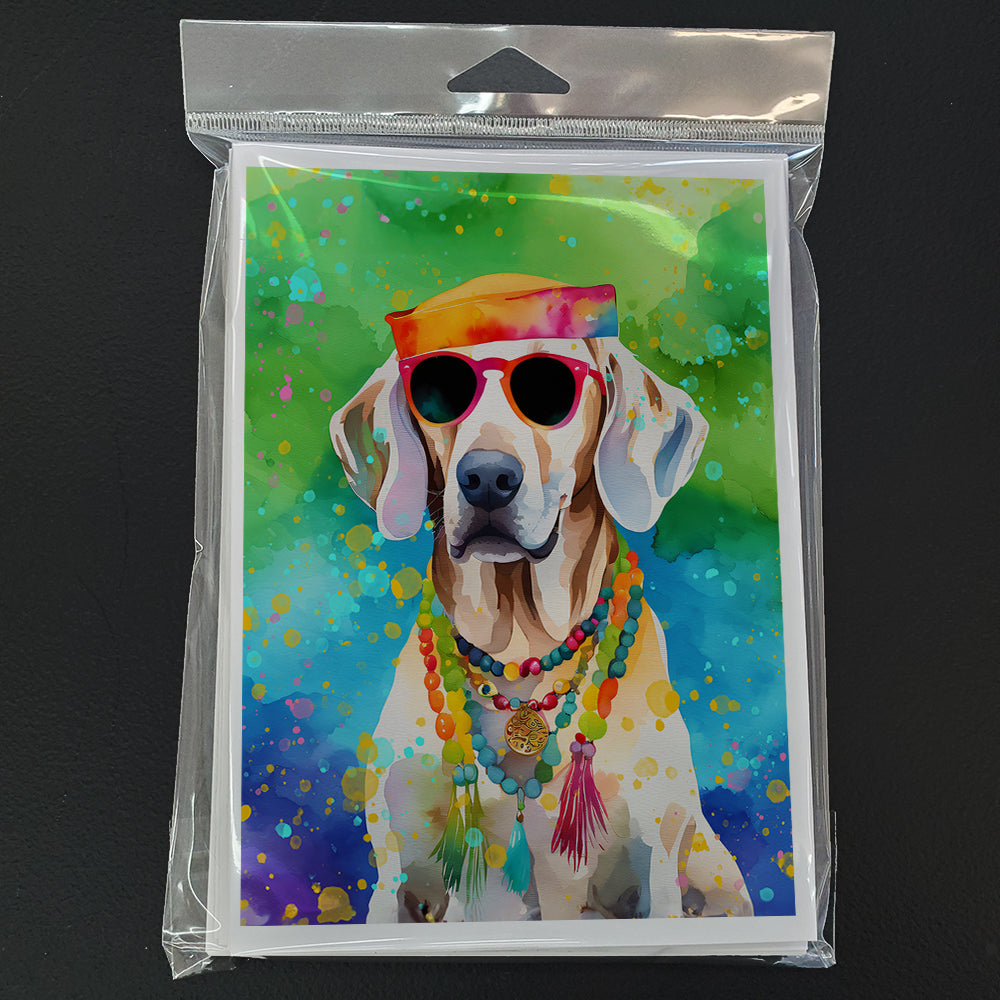 Weimaraner Hippie Dawg Greeting Cards Pack of 8 Blank Cards with Envelopes Whimsical A7 Size 5x7