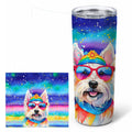 Westie Hippie Dawg Stainless Steel Skinny Tumbler 20 oz Vacuum Double Walled Reusable Insulated Travel Cup