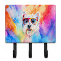 Westie Hippie Dawg Leash or Key Holder Wall Hooks, Coat Rack Wall Mount, for Hanging Keys, Towels, Aprons, Leashes