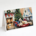 Afghan Hound Cozy Christmas Greeting Cards Pack of 8 Blank Cards with Envelopes Whimsical A7 Size 5x7