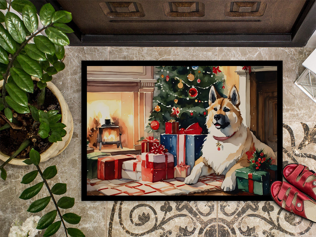 Akita Cozy Christmas Doormat Indoor Outdoor 18H X 27W Front Door Mat Rugs for Entryway, Non Slip Washable