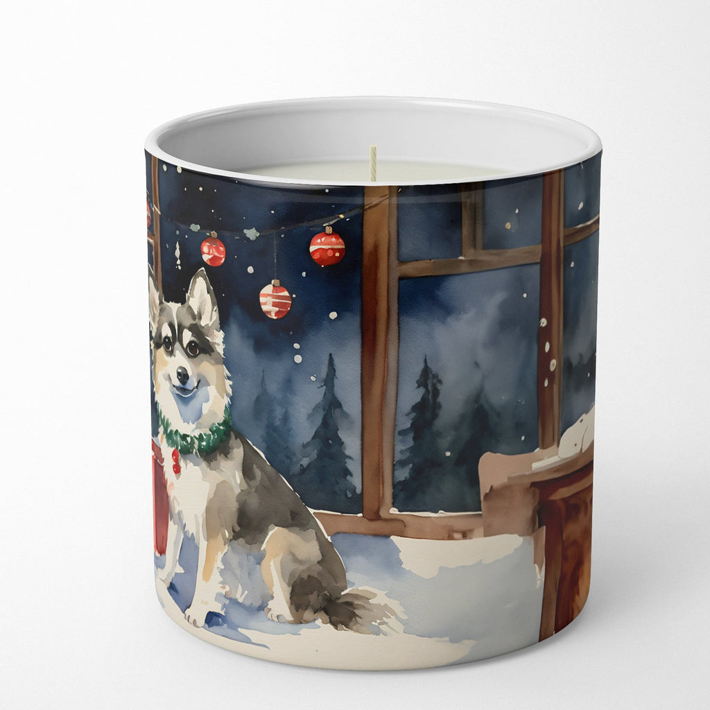 Alaskan Klee Kai Cozy Christmas Decorative Soy Candle Nature Soy Wax Essential Oil Home Decor Ideal for Bedroom Kitchen Bath Office Gift, 10 oz
