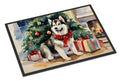 Alaskan Malamute Cozy Christmas Doormat Indoor Outdoor 18H X 27W Front Door Mat Rugs for Entryway, Non Slip Washable