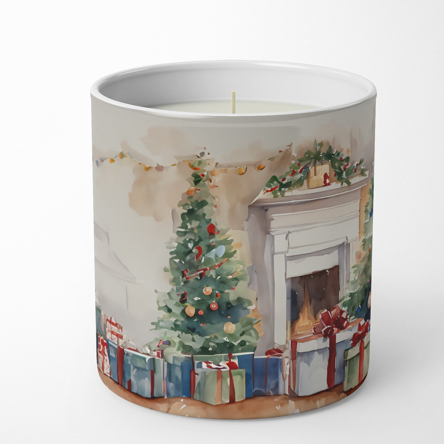 American English Coonhound Cozy Christmas Decorative Soy Candle Nature Soy Wax Essential Oil Home Decor Ideal for Bedroom Kitchen Bath Office Gift, 10 oz