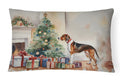 American English Coonhound Cozy Christmas Decorative Throw Pillow 12x16 Indoor Outdoor Accent Cushion, Fabric Cover with Insert for Sofa, Bed, Porch & Living Room