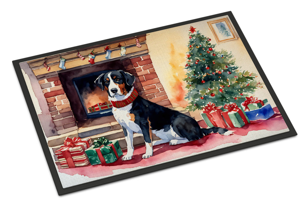 Appenzeller Sennenhund Cozy Christmas Doormat Indoor Outdoor 24H X 36W Front Door Mat Rugs for Entryway, Non Slip Washable Low Pile,