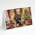 Australian Terrier Cozy Christmas Greeting Cards Pack of 8 Blank Cards with Envelopes Whimsical A7 Size 5x7