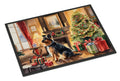 Australian Terrier Cozy Christmas Doormat Indoor Outdoor 18H X 27W Front Door Mat Rugs for Entryway, Non Slip Washable