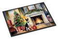 Basenji Cozy Christmas Doormat Indoor Outdoor 24H X 36W Front Door Mat Rugs for Entryway, Non Slip Washable Low Pile,