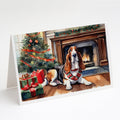 Basset Hound Cozy Christmas Greeting Cards Pack of 8 Blank Cards with Envelopes Whimsical A7 Size 5x7