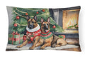 Belgian Malinois Cozy Christmas Decorative Throw Pillow 12x16 Indoor Outdoor Accent Cushion, Fabric Cover with Insert for Sofa, Bed, Porch & Living Room