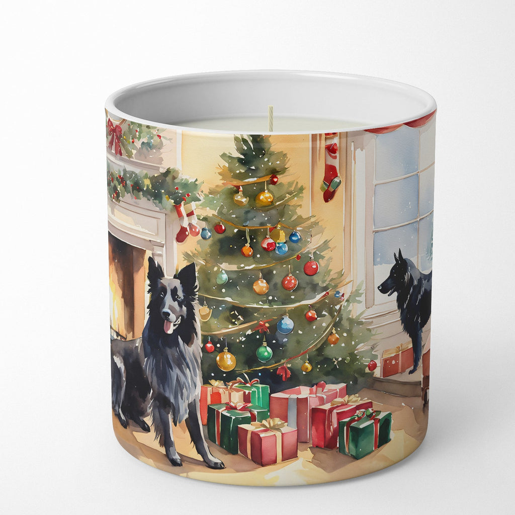 Belgian Sheepdog Cozy Christmas Decorative Soy Candle Nature Soy Wax Essential Oil Home Decor Ideal for Bedroom Kitchen Bath Office Gift, 10 oz