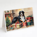 Bernese Mountain Dog Cozy Christmas Greeting Cards Pack of 8 Blank Cards with Envelopes Whimsical A7 Size 5x7