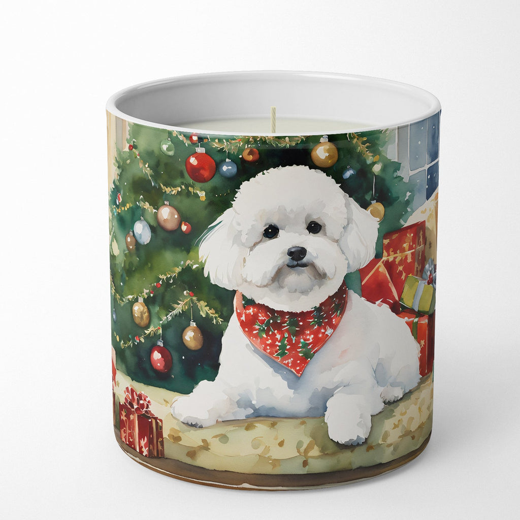 Bichon Frise Cozy Christmas Decorative Soy Candle Nature Soy Wax Essential Oil Home Decor Ideal for Bedroom Kitchen Bath Office Gift, 10 oz