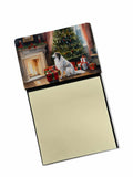 Borzoi Cozy Christmas Watercolor Sticky Note Holder Refillable Dispenser Desk Accessory 3x3 Pad Gift