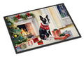 Boston Terrier Cozy Christmas Doormat Indoor Outdoor 24H X 36W Front Door Mat Rugs for Entryway, Non Slip Washable Low Pile,