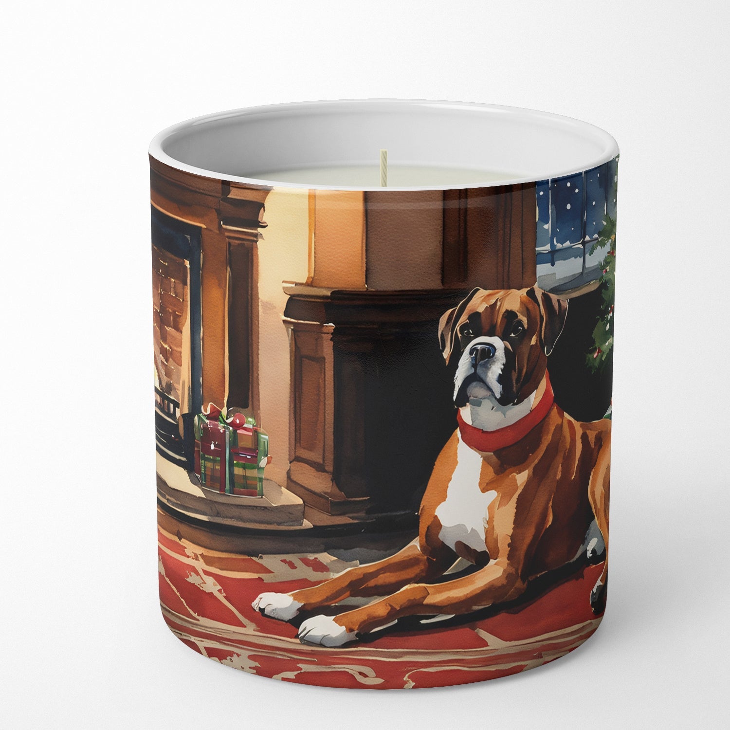 Boxer Cozy Christmas Decorative Soy Candle Nature Soy Wax Essential Oil Home Decor Ideal for Bedroom Kitchen Bath Office Gift, 10 oz