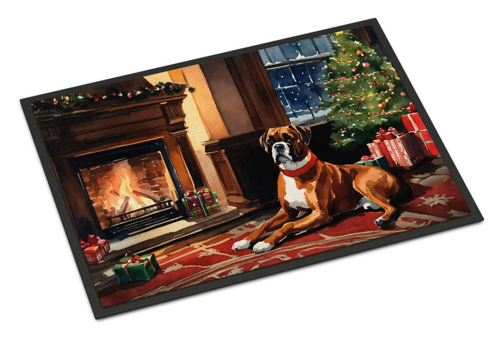 Boxer Cozy Christmas Doormat Indoor Outdoor 24H X 36W Front Door Mat Rugs for Entryway, Non Slip Washable Low Pile,