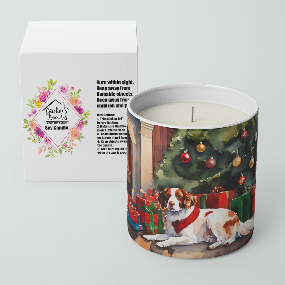 Brittany Cozy Christmas Decorative Soy Candle Nature Soy Wax Essential Oil Home Decor Ideal for Bedroom Kitchen Bath Office Gift, 10 oz