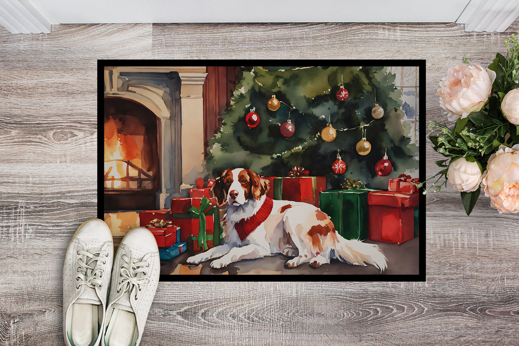 Brittany Cozy Christmas Doormat Indoor Outdoor 18H X 27W Front Door Mat Rugs for Entryway, Non Slip Washable