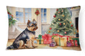 Brussels Griffon Cozy Christmas Decorative Throw Pillow 12x16 Indoor Outdoor Accent Cushion, Fabric Cover with Insert for Sofa, Bed, Porch & Living Room