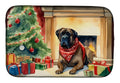Bullmastiff Cozy Christmas Dish Drying Mat Absorbent Dish Drying Mat Pad for Kitchen Counter Dish Drainer Mat for Countertop, 14 x 21", Multicolor