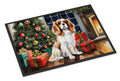 Cavalier Spaniel Cozy Christmas Doormat Indoor Outdoor 24H X 36W Front Door Mat Rugs for Entryway, Non Slip Washable Low Pile,