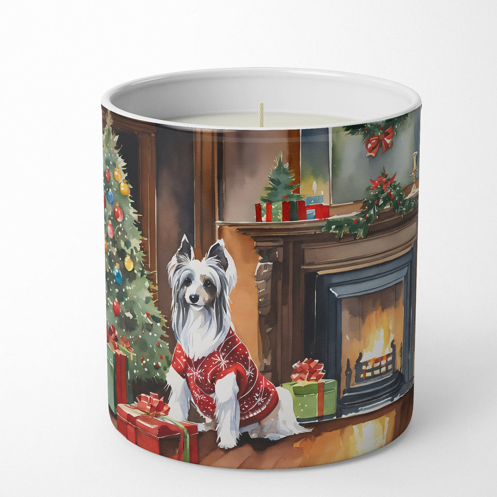 Chinese Crested Cozy Christmas Decorative Soy Candle Nature Soy Wax Essential Oil Home Decor Ideal for Bedroom Kitchen Bath Office Gift, 10 oz