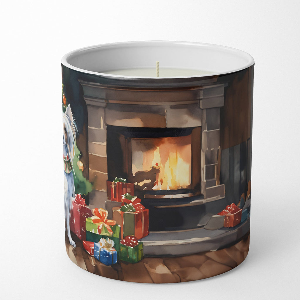 Chinese Crested Cozy Christmas Decorative Soy Candle Nature Soy Wax Essential Oil Home Decor Ideal for Bedroom Kitchen Bath Office Gift, 10 oz