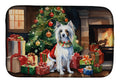 Chinese Crested Cozy Christmas Dish Drying Mat Absorbent Dish Drying Mat Pad for Kitchen Counter Dish Drainer Mat for Countertop, 14 x 21", Multicolor