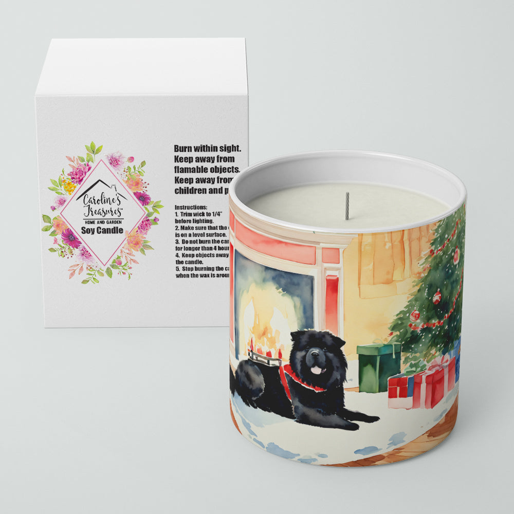 Chow Chow Cozy Christmas Decorative Soy Candle Nature Soy Wax Essential Oil Home Decor Ideal for Bedroom Kitchen Bath Office Gift, 10 oz
