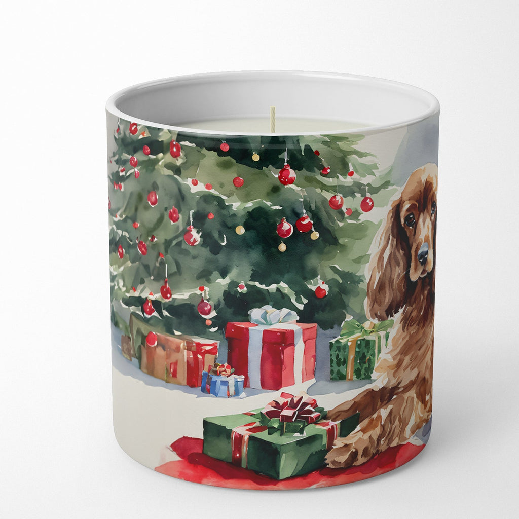 Cocker Spaniel Cozy Christmas Decorative Soy Candle Nature Soy Wax Essential Oil Home Decor Ideal for Bedroom Kitchen Bath Office Gift, 10 oz