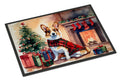 Corgi Cozy Christmas Doormat Indoor Outdoor 24H X 36W Front Door Mat Rugs for Entryway, Non Slip Washable Low Pile,