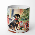 Dachshund Cozy Christmas Decorative Soy Candle Nature Soy Wax Essential Oil Home Decor Ideal for Bedroom Kitchen Bath Office Gift, 10 oz
