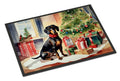 Dachshund Cozy Christmas Doormat Indoor Outdoor 24H X 36W Front Door Mat Rugs for Entryway, Non Slip Washable Low Pile,
