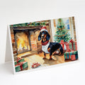 Dachshund Cozy Christmas Greeting Cards Pack of 8 Blank Cards with Envelopes Whimsical A7 Size 5x7